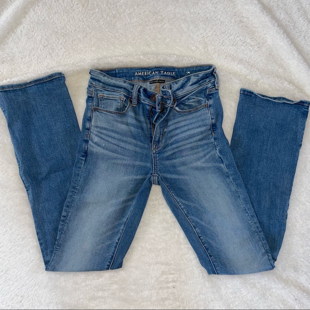 NEVER BEEN WORN HIGH-RISE SKINNY KICK JEANS